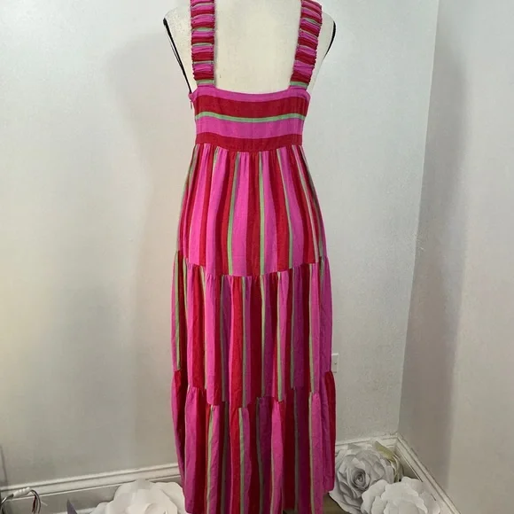Mister Zimi Layla Pink Tiered Maxi Resort Dress - Picture 7 of 10